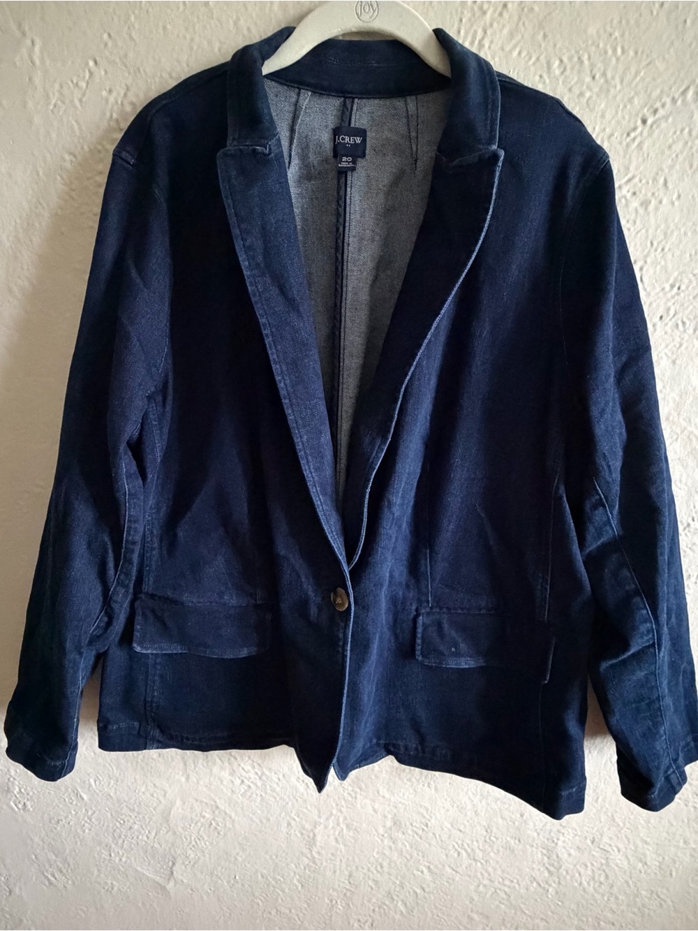 J. Crew Women's Navy Denim Blazer